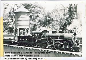 Bill Van Brocklin's No. 2 started in 1944 and completed 1946. Photo taken at Waushakum Live Steamers, Holliston, Mass.