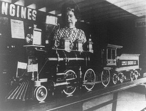 Irene Lewis poses with a Little Engines American.