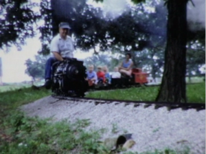 Walter Johnston at his track in Indiana, just outside of Chicago, Ill. From video of Bill Koster, about 1970.