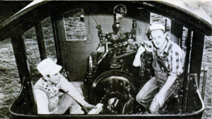 Entire cab had to be rebuilt by hand, since most of it had eroded away. Sorensen (right) took special night class in woodworking to learn how. Most of the engine's instruments and fittings had to be replaced.