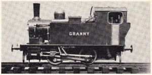 3/4 inch scale live steamer "Granny" by Charles A. Purinton of Marblehead, Mass. From Railroad Model Craftmsn, October 1949.