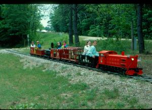 Atkinson Railroad at the US-31 location in Interlocken, Michigan, 19 June 1992.