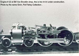 Bill Van Brocklin's #22 under construction as an Atlantic.