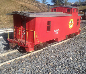 Caboose built by Lee Chessman from a kit.