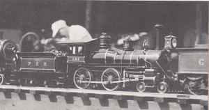 Bill Morewood's 3/4 inch scale American which was the fourth locomotive to run on the NELS track as long ago as 1948.