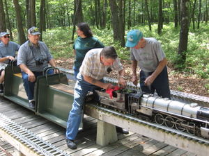 Long Island Live Steamers elevated track, July 2007. Photo by Mark Imbriaco.