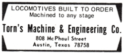 Torns Machine and Engineering advert Live Steam May 1969.PNG