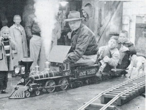 Ralph Sweely and his engine under steam.