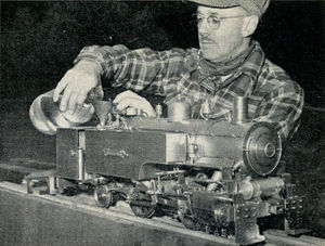 Most models are reproductions, but this dock-side switcher is an original design. It weighs 100 pounds, burns wood alcohol instead of coal.