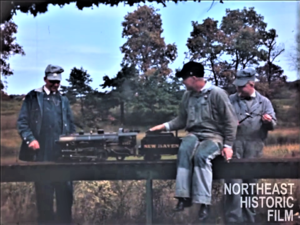 Norman Steele running his 4-4-2 #1101 at NELS Meet, Danvers, MA, 1945 (Screenshot photo from YT video). From Ken Scheer.