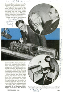 Same photo as it appeared in Popular Mechanics article entitled "Cashing In On Hobbies", by Dave Elman, Director, September 1940, page 349.