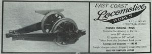 Advertisement for East Coast Locomotive Works from Live Steam Magazine, February 1981.