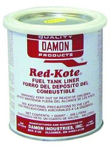 Red Kote fuel tank liner seals the interior of the tank against leaks and rust.