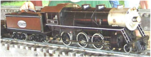 No. 18 - Heavy 4-6-0 model from Van Brocklin, New York Central #718. As of 2013 owned by Bernie Grow, Montreal Live Steamers. Once owned by Pat Fahey. Stephenson valve gear, fake piston valves. Bernie reported in 2013 on the Chaski forum that