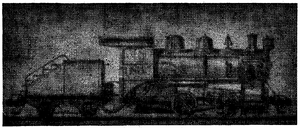 Pencil drawing of the Beginner's Locomotive by Cliff Blackstaffe.