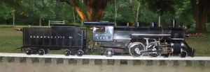 E.G.B. Pacific Atlantic 3/4" Scale Locomotive - built by Bob Maynard. Currently owned and restored by Chuck Balmer.